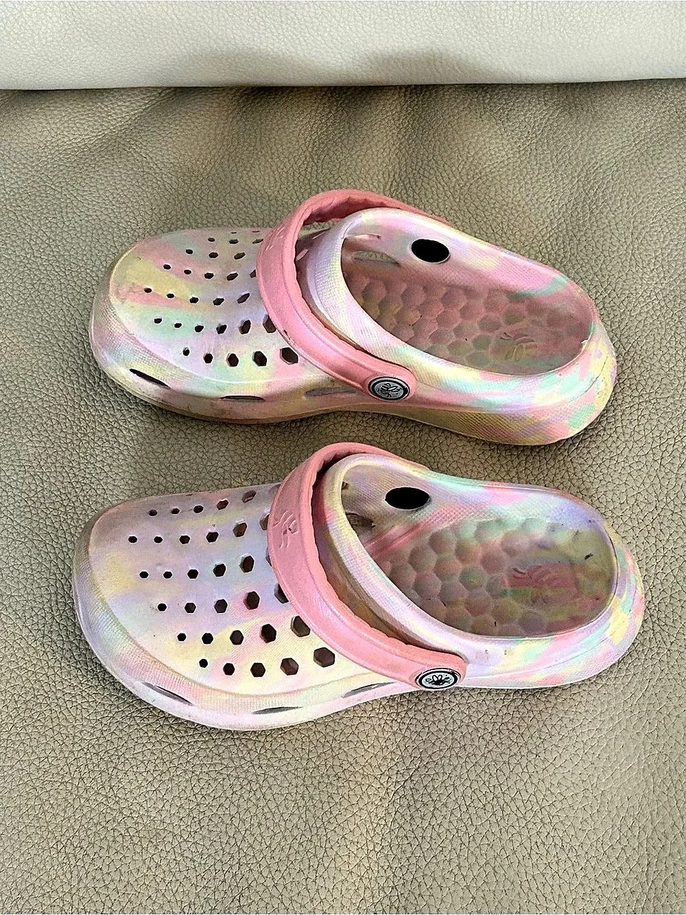 Girls Crocs Classic Clog Tie-Dye Pink, Size 12/13